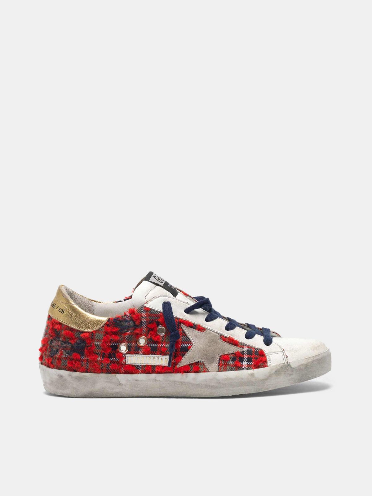 golden goose tartan sneakers