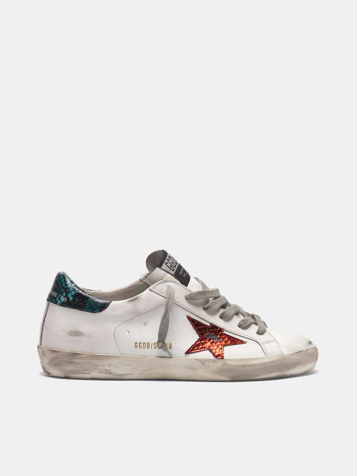snake print golden goose sneakers