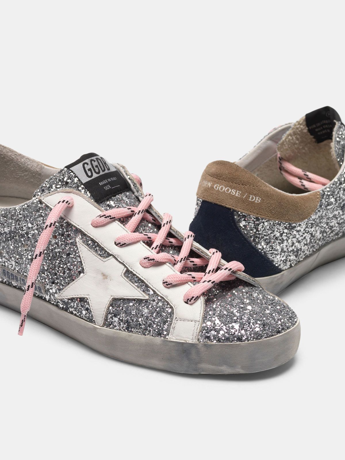 Super-Star sneakers with glitter upper 