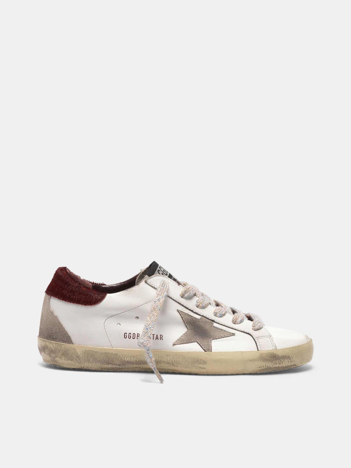 golden goose burgundy sneakers