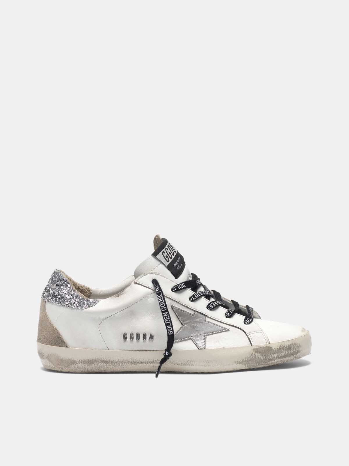 golden goose sneakers white and silver