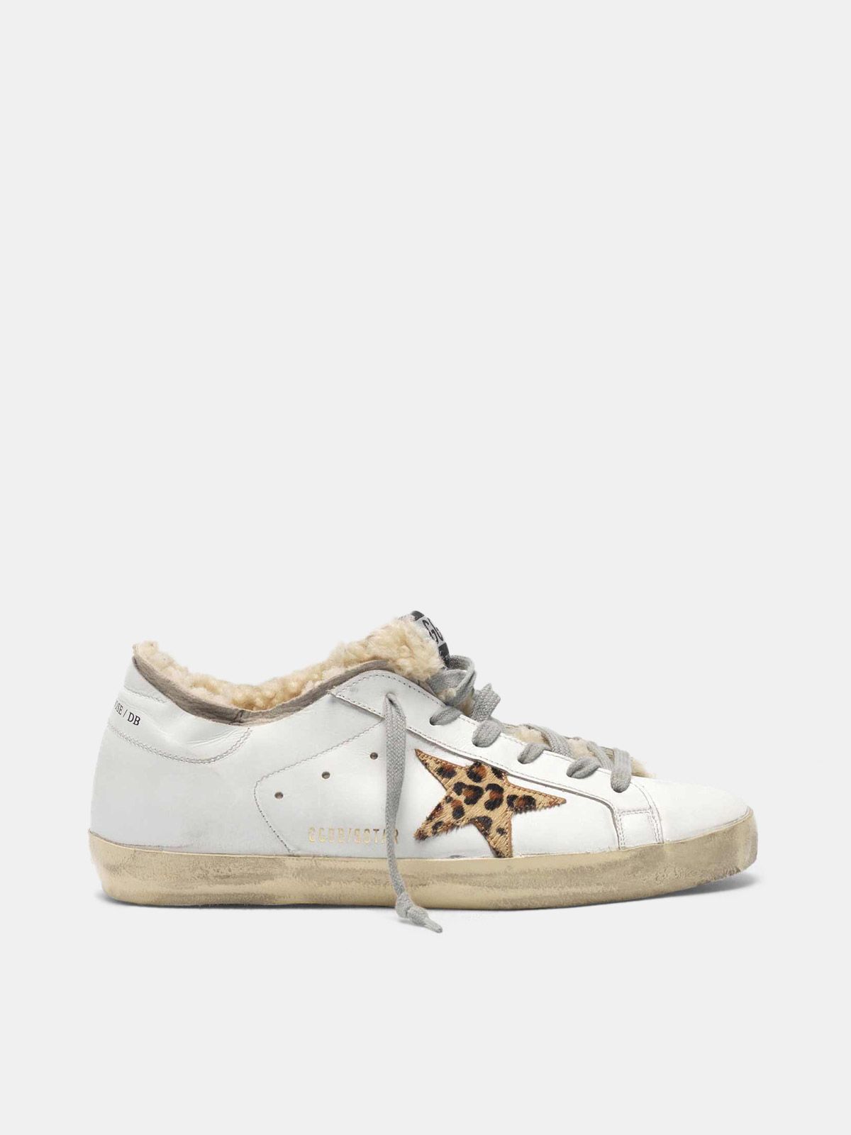 golden goose sneakers with shearling