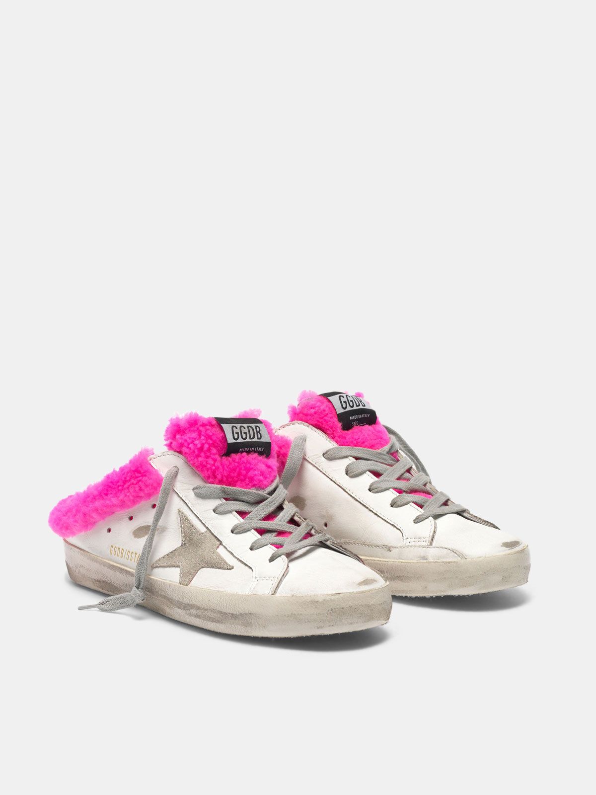 superstar sabot shearling sneakers