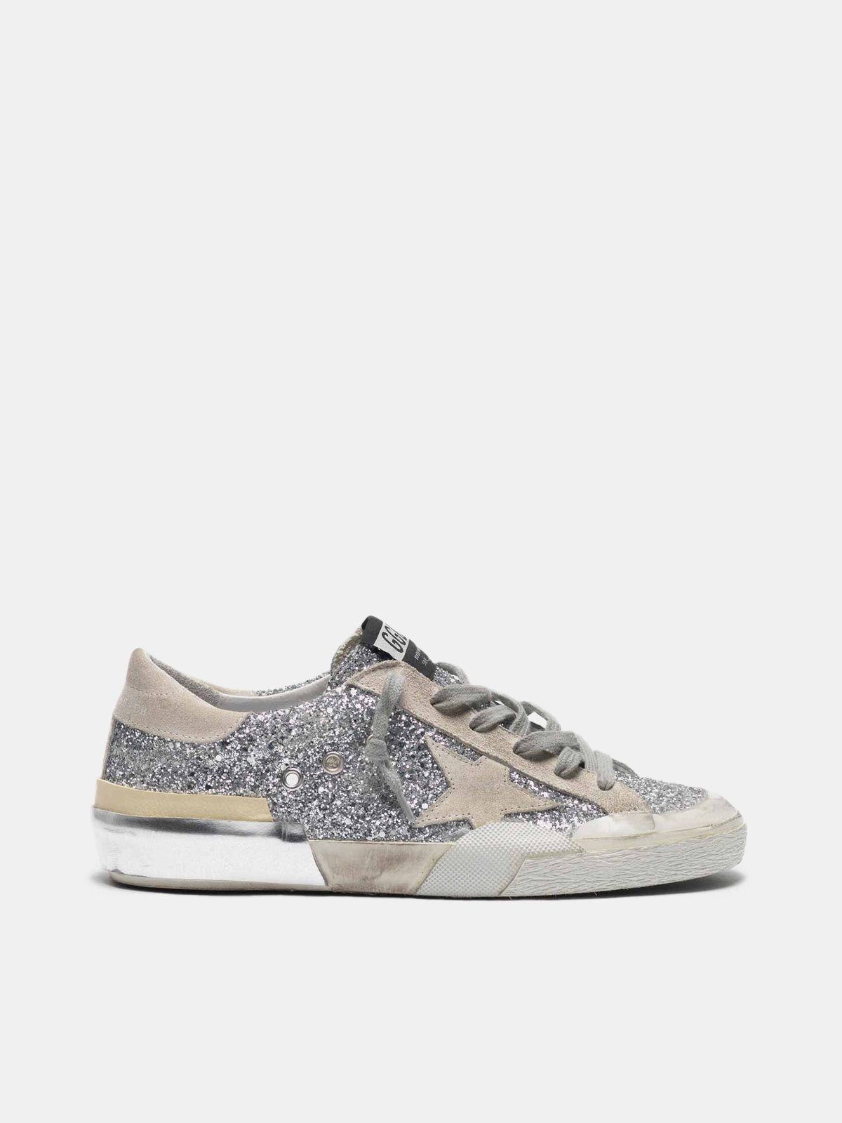 Glittery patchwork Super-Star sneakers 