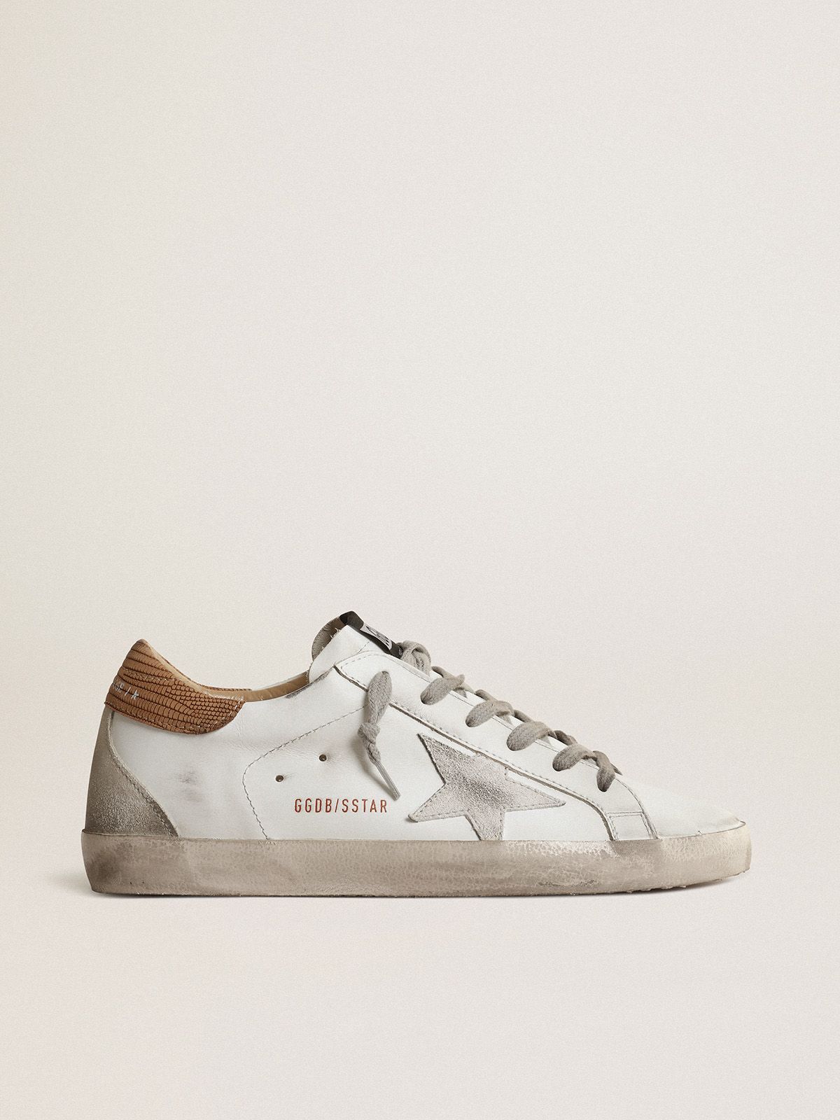 Women's Super-Star sneakers with lizard-print heel tab | Golden Goose