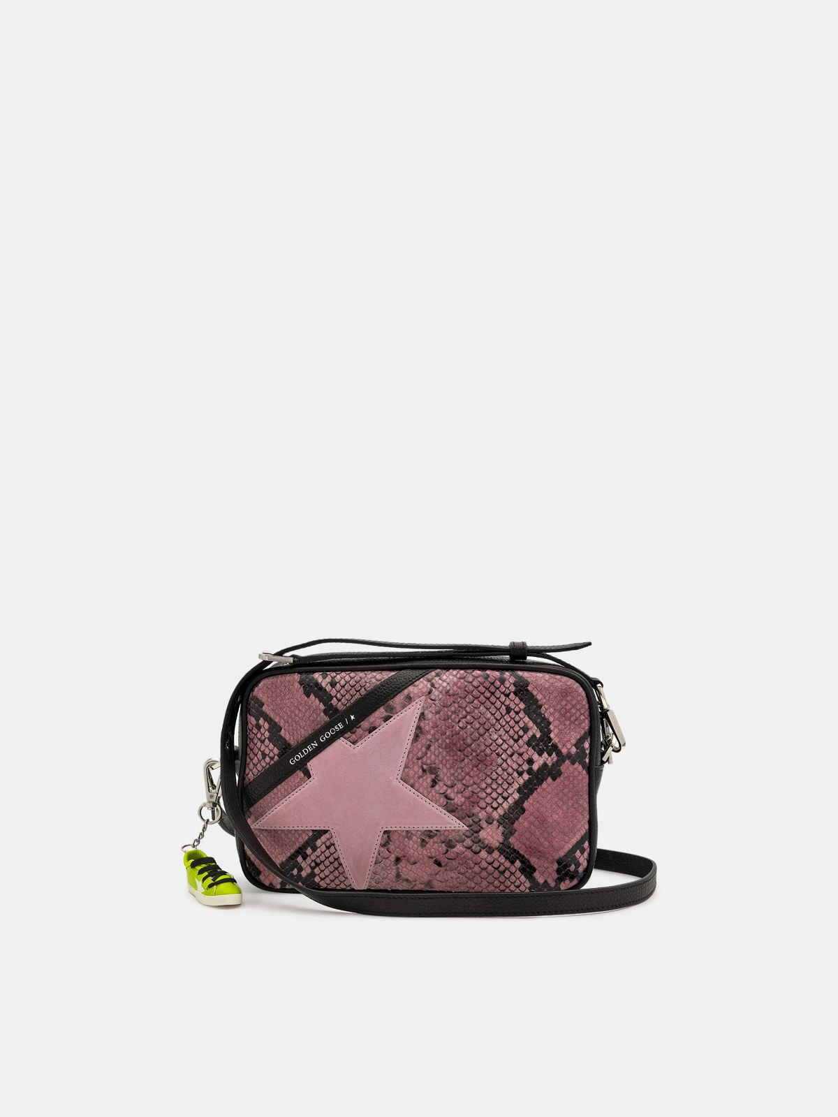 pink snake print bag