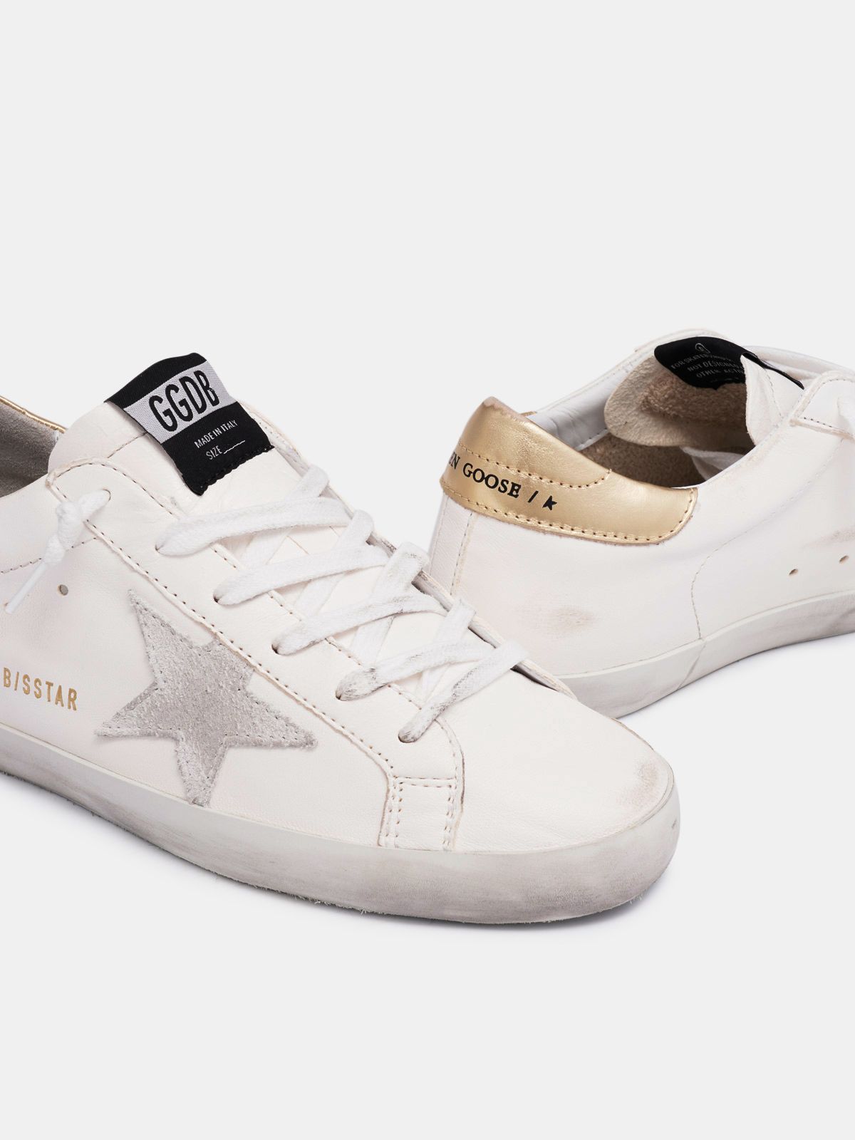 golden goose sneakers all white