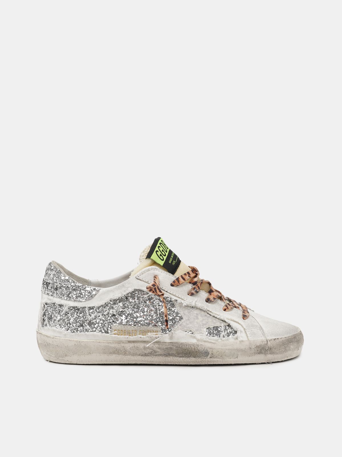 golden goose glitter leopard sneakers