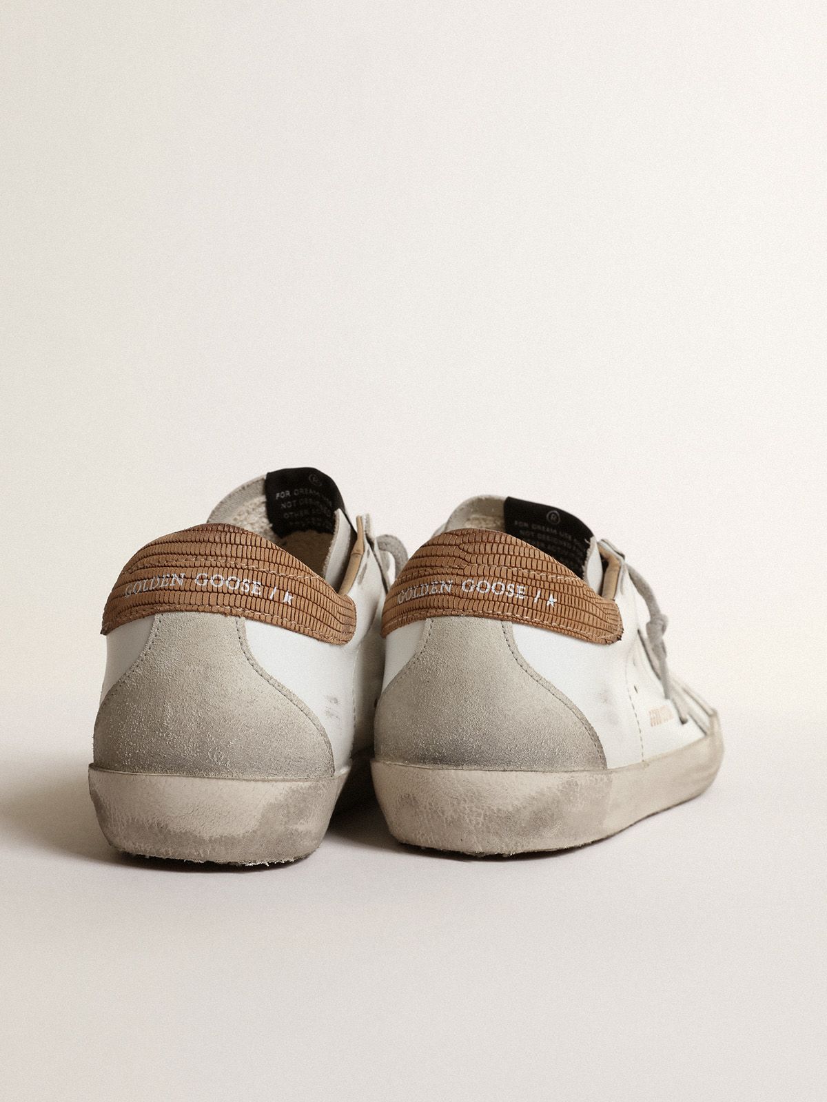 golden goose white lizard superstar sneakers