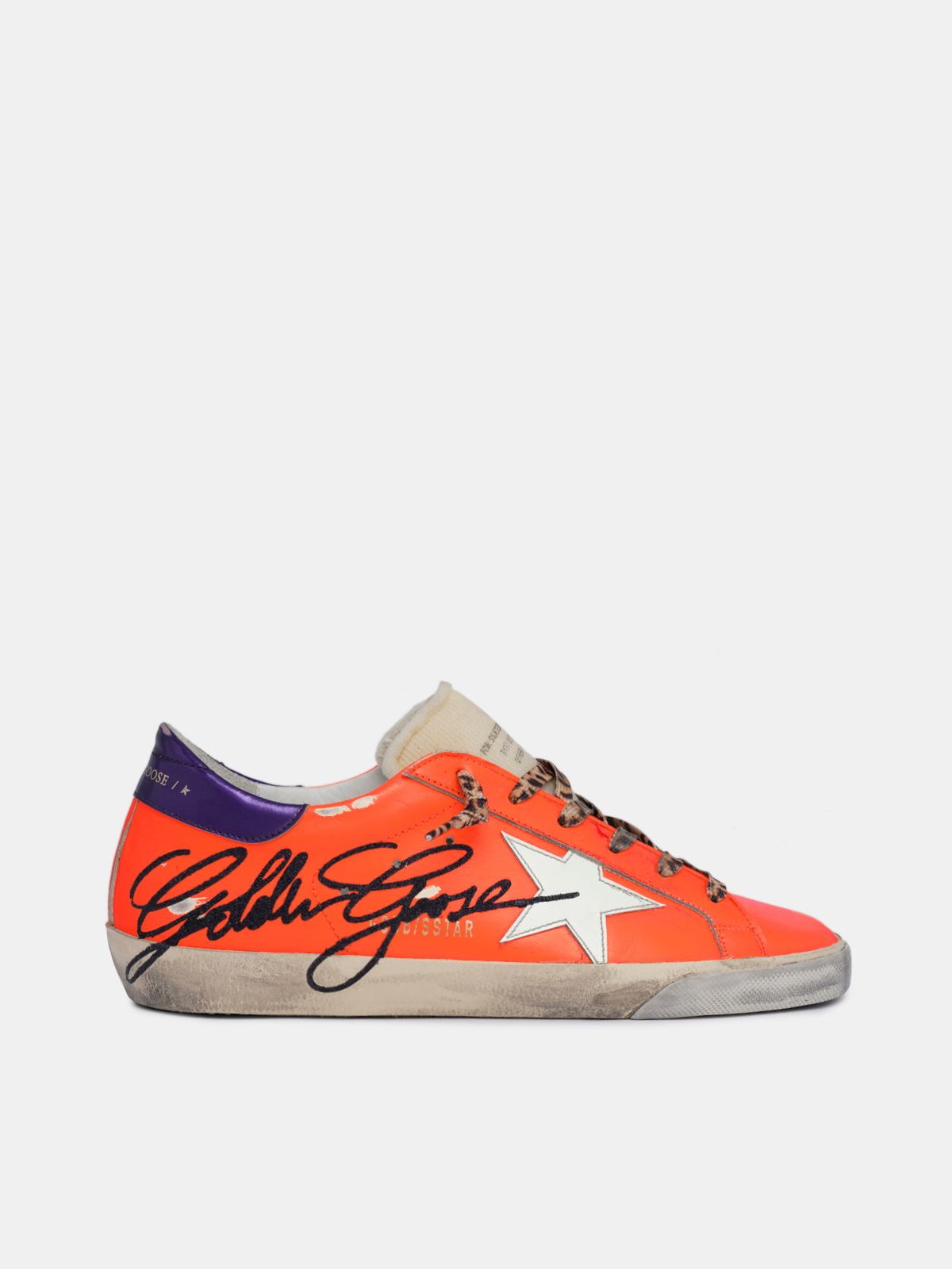 golden goose sneakers orange