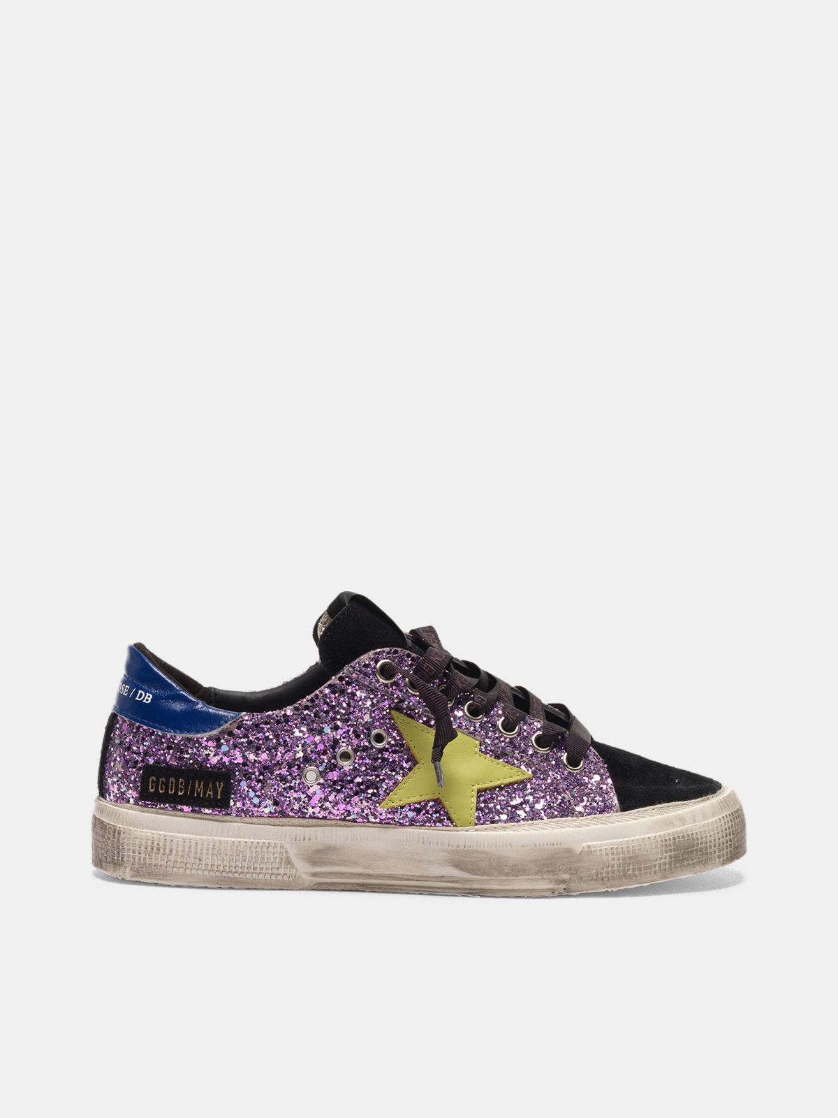 sneakers in glitter and suede leather | Golden Goose