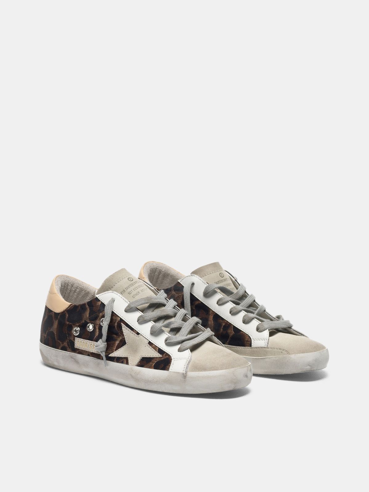 golden goose ice suede leopard