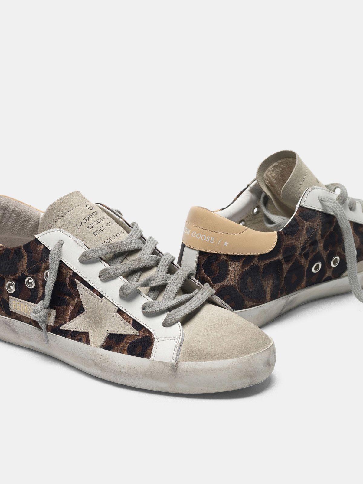 superstar suede and leopard sneakers