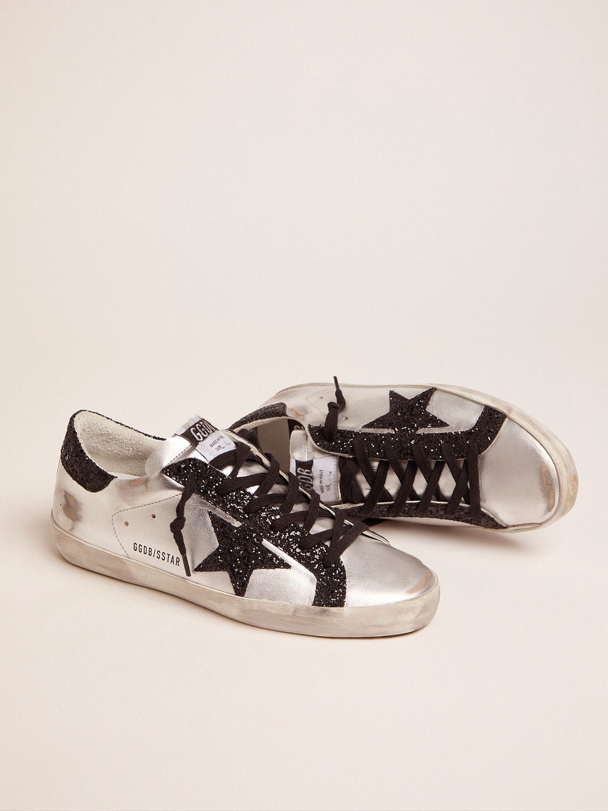 golden goose superstar sneakers silver