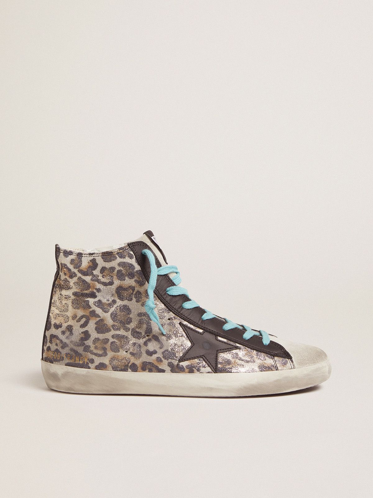 gør ikke elevation Omkostningsprocent Leopard-print Francy sneakers with blue laces | Golden Goose