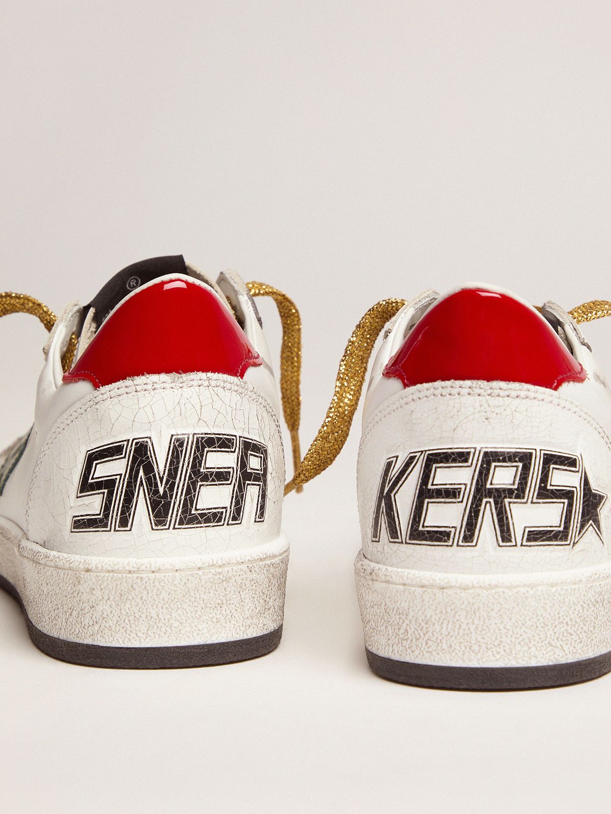 Ball Star sneakers with green star and red heel tab