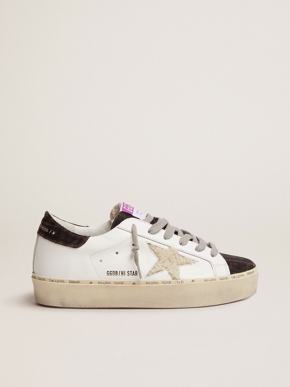 Hi Star sneakers with shearling star and leopard-print tongue 