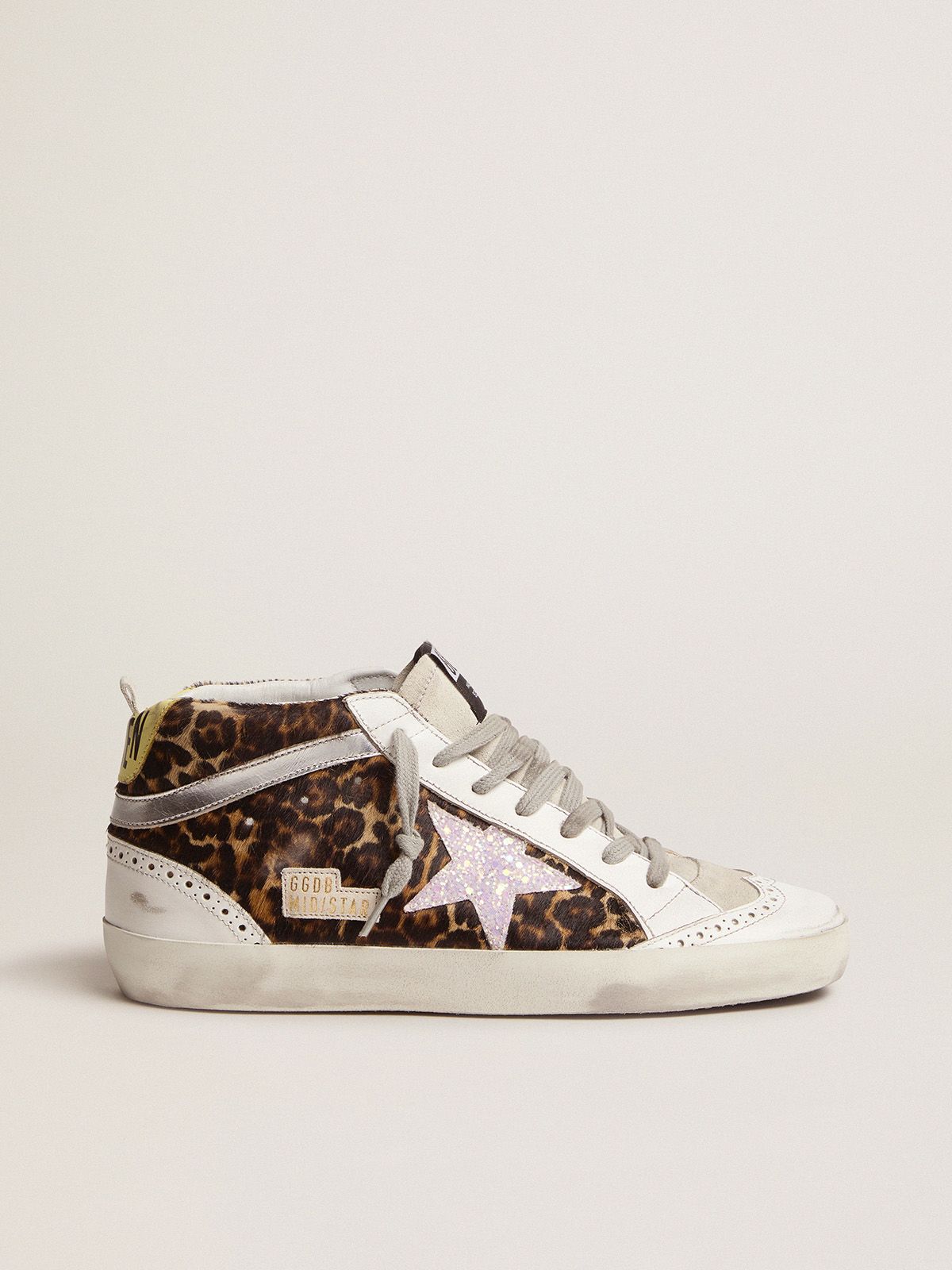 Mid-Star sneakers LTD in pony skin with glittery star | Golden Goose