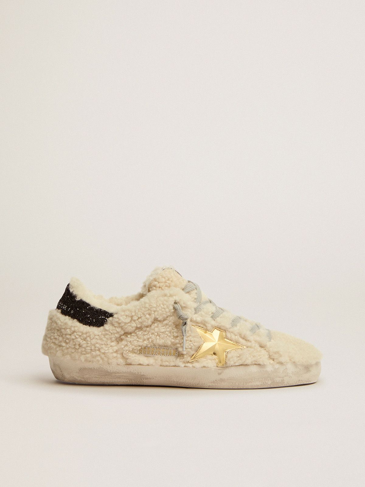 golden goose sneakers with shearling