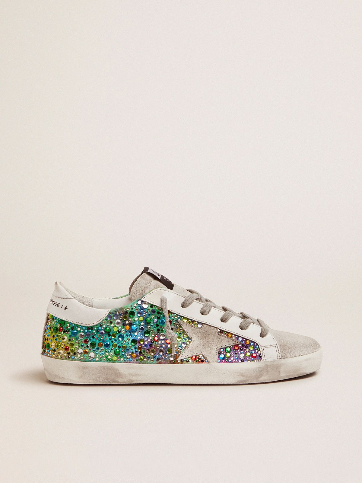 Super-Star sneakers with rainbow crystals | Golden Goose