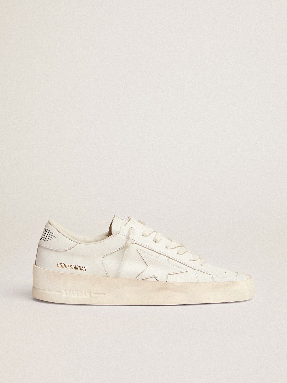 golden goose all white sneakers