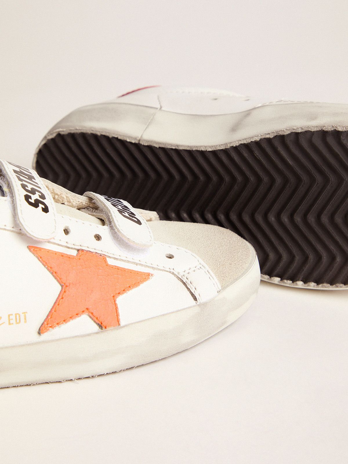 golden goose sneakers orange