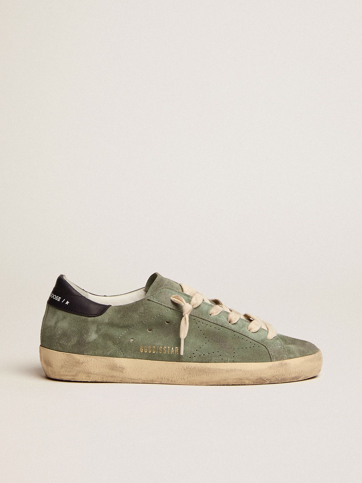 metallic green golden goose