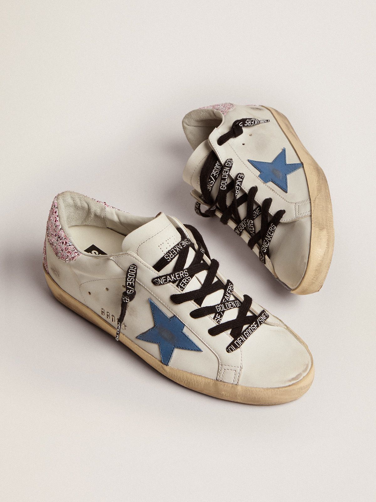 golden goose sneakers light blue