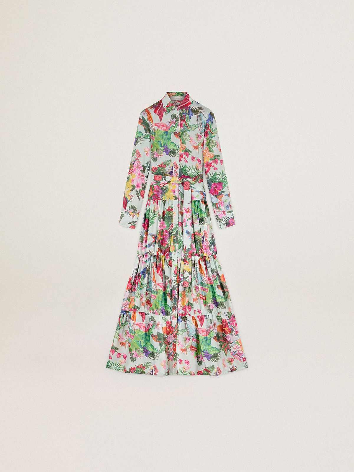 Journeyコレクション Dalmaシャツワンピース トロピカルプリント マルチカラー Golden Goose