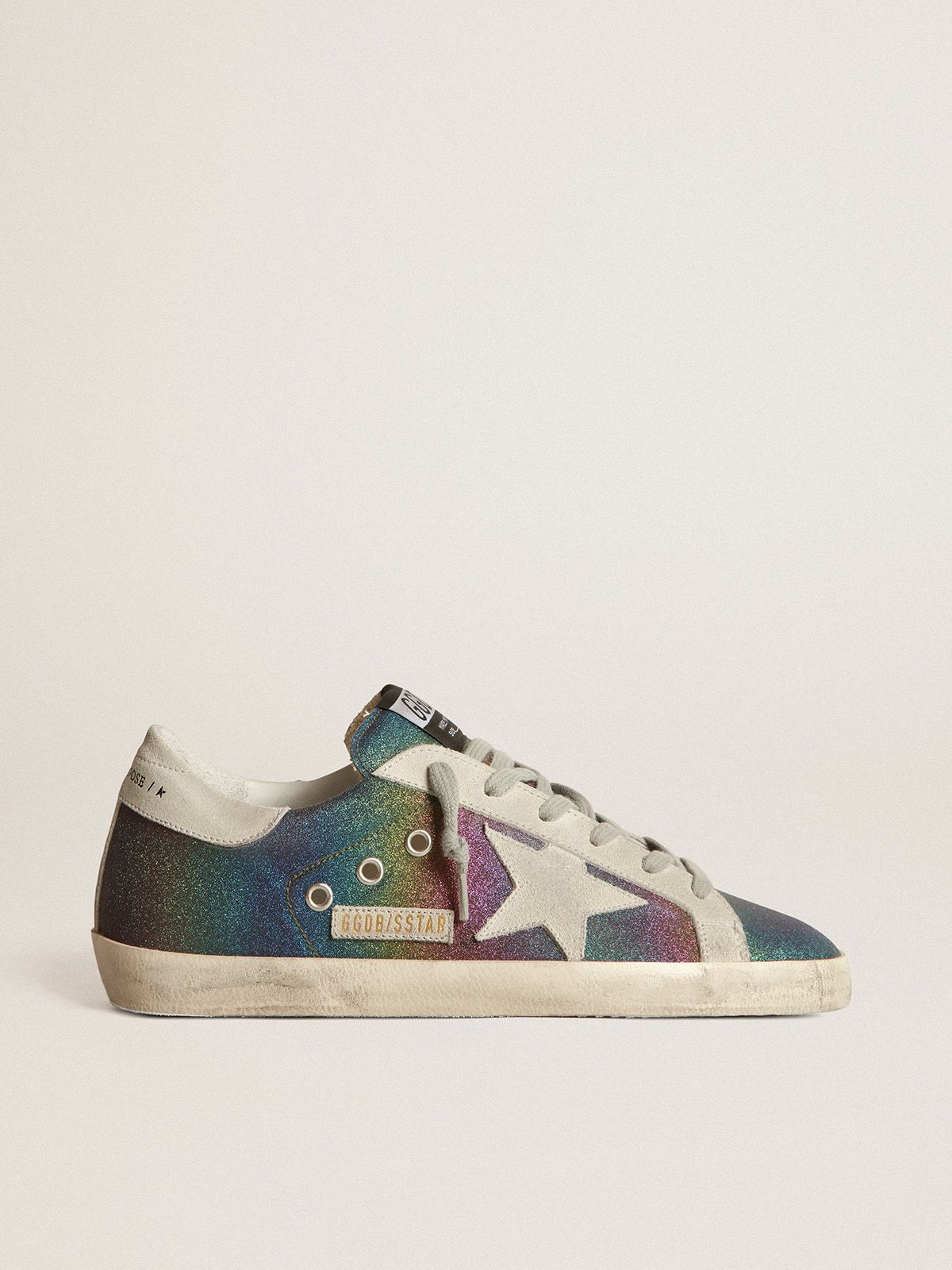 golden goose rainbow glitter