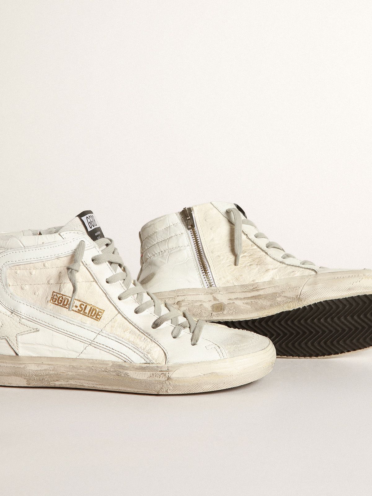 golden goose white patchwork