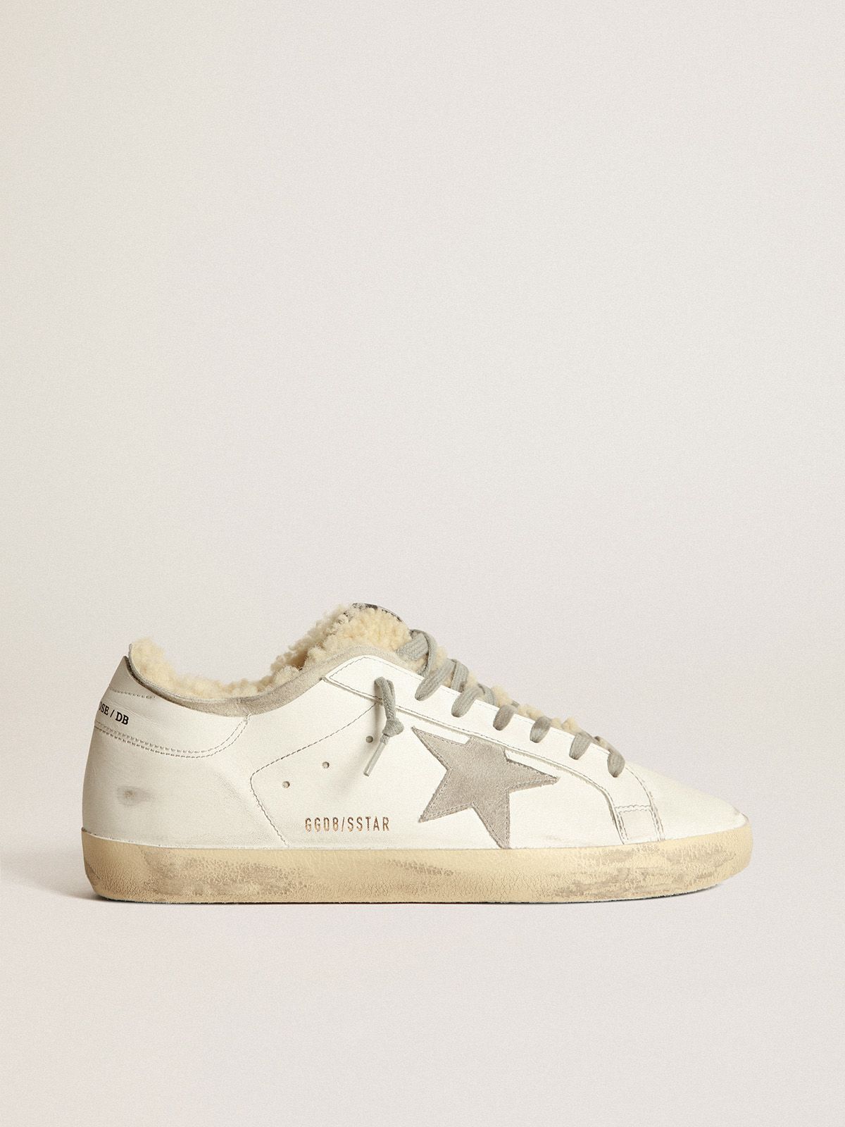 golden goose sneakers with shearling