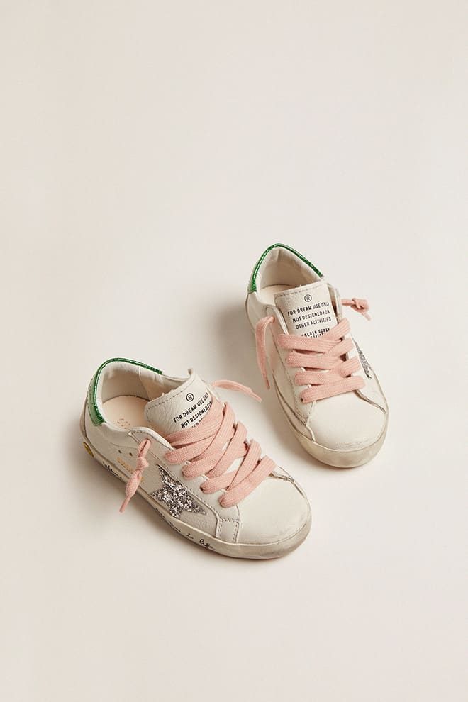 Golden goose cheap green glitter sneakers