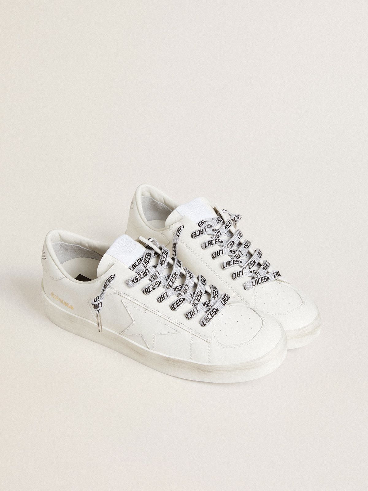 Golden Goose - Ice-colored laces with contrasting black ‘Laces’ lettering in 