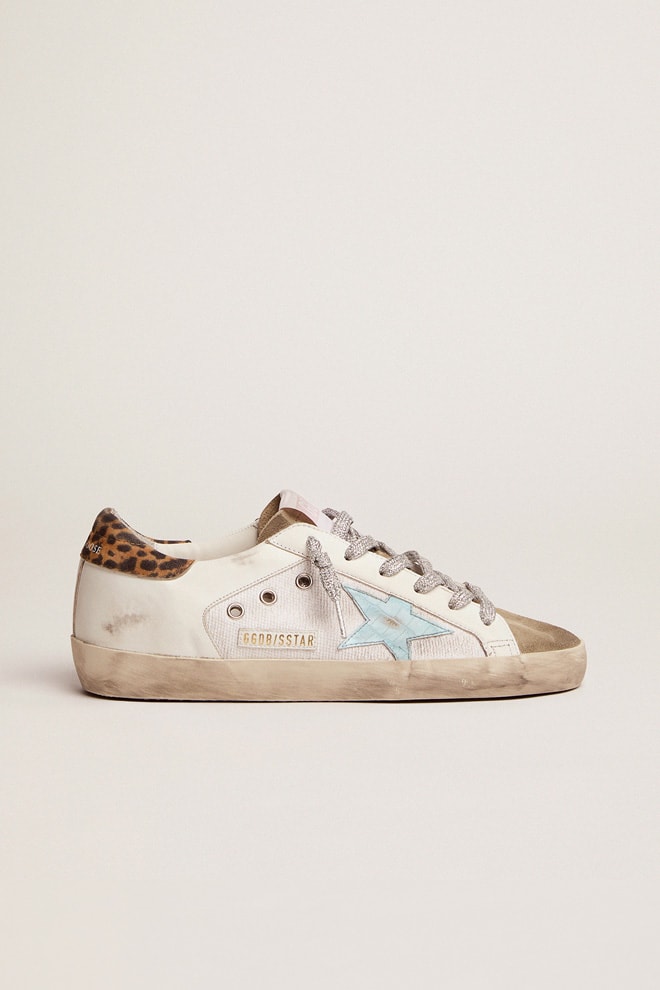 Golden goose sale with blue star