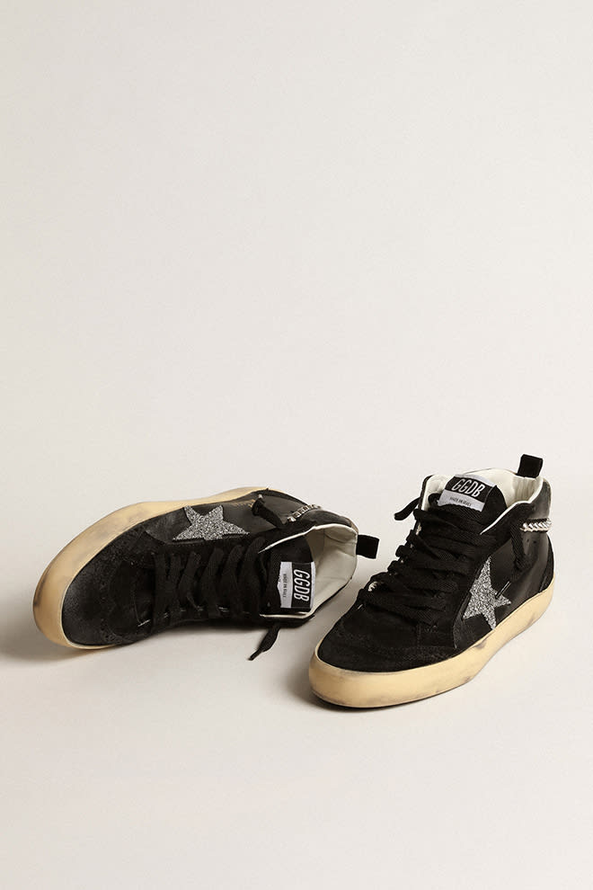 Golden goose black store mid star