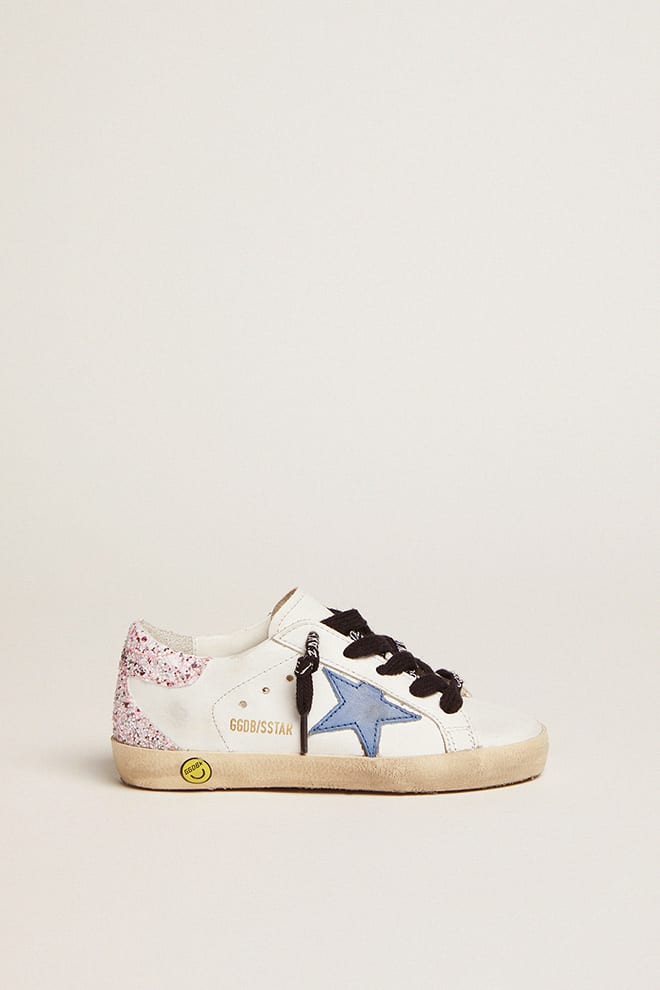 Golden goose sneakers blue hot sale star