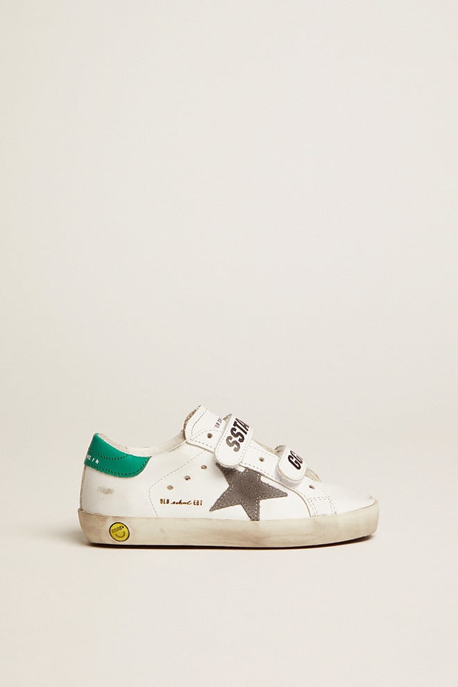 Golden goose white and hot sale green