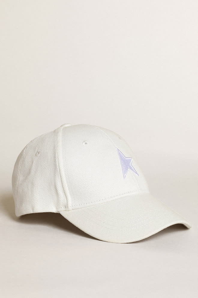 Golden Goose - Kids’ white baseball cap with star in 