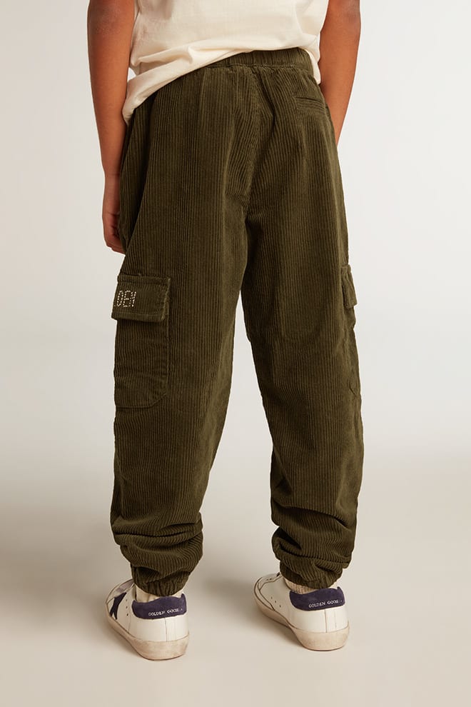 Cotton cargo pant in green