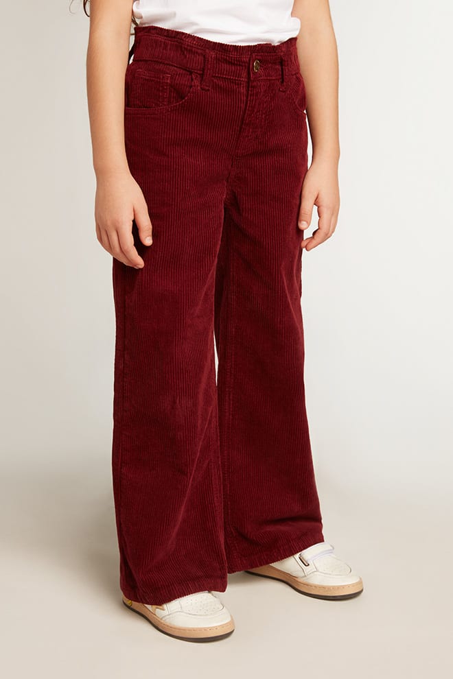 Burgundy cotton wide-leg pants | Golden Goose