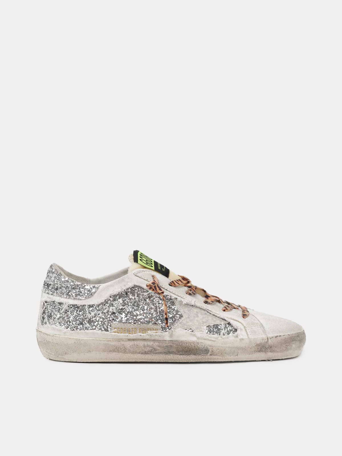 Men s Limited Edition LAB Super Star sneakers with glitter and leopard print laces