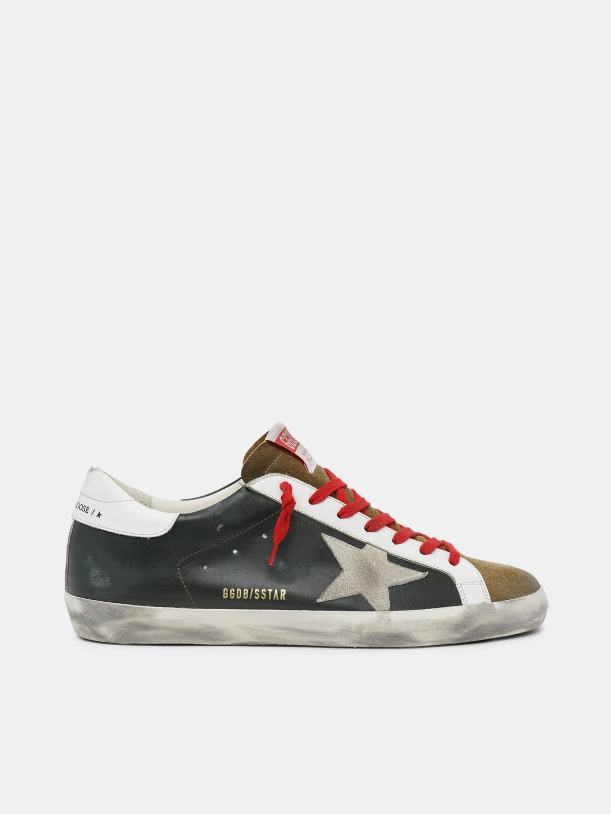 Golden goose superstar hot sale leather and suede sneakers