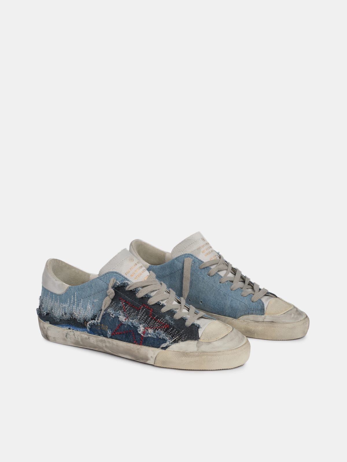 Golden goose distressed outlet superstar sneakers duct tape