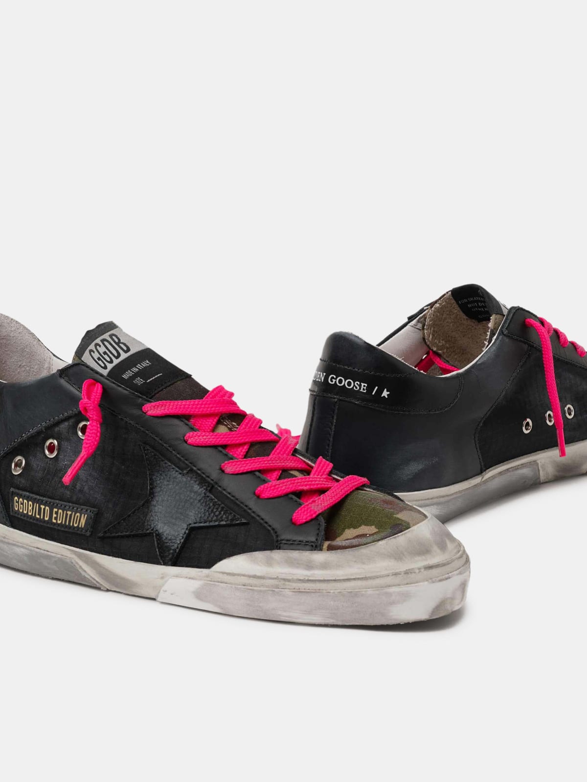 Men's Limited Edition LAB Super-Star sneakers in nylon and nubuck with ...