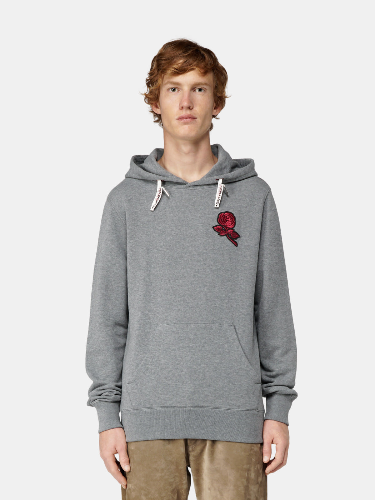 Rose best sale patch hoodie