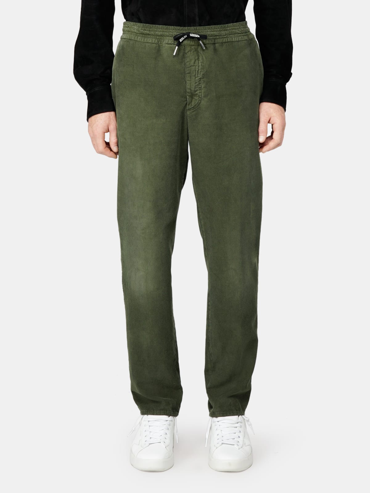 Golden velvet high-rise pants in brown - Golden Goose