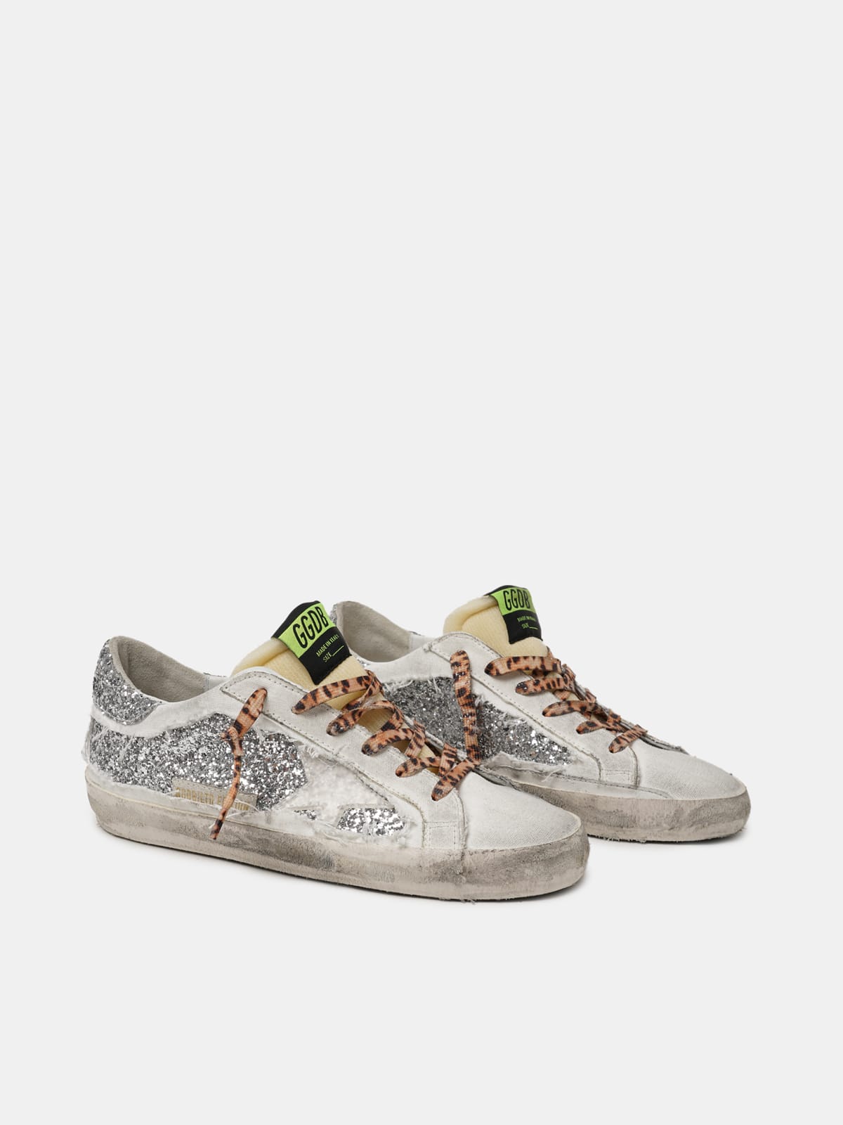 Golden goose store with leopard laces