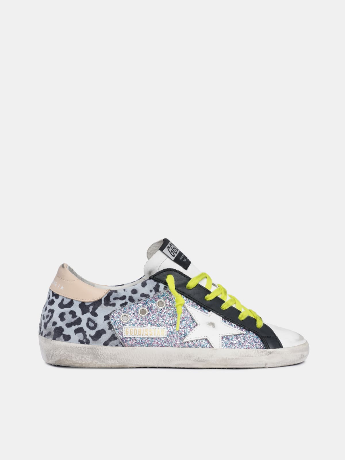 Mallas Deportivas Plateadas Y Blancas Con Estampado De Leopardo Y