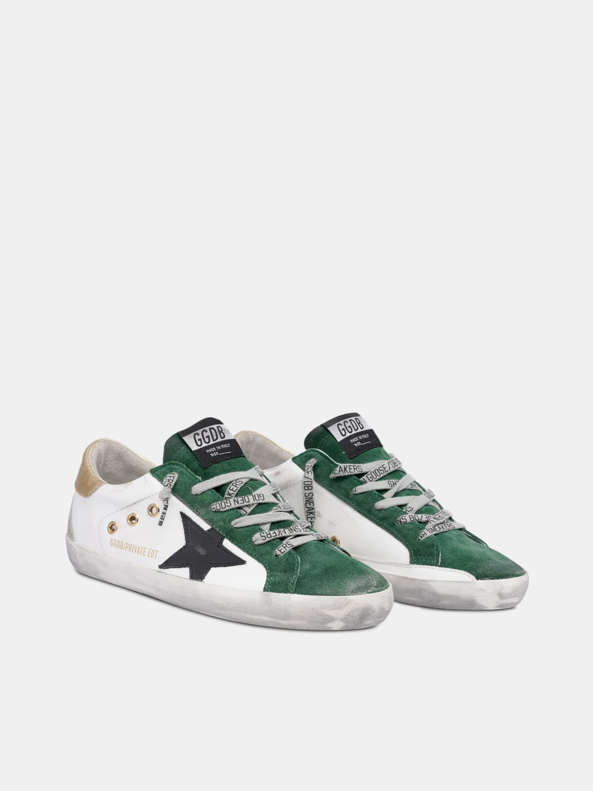 Golden goose green on sale sneakers